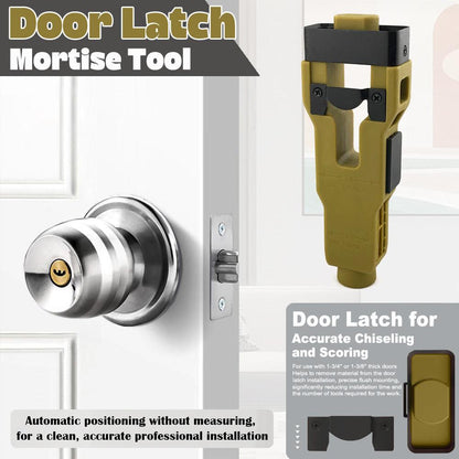 Door Latch Mortise Tool 25mm - Precision Woodworking Jig for Lock Faceplate Installation - Hammer-Driven Chisel Mortiser for DIY & Carpentry (165mm Length).