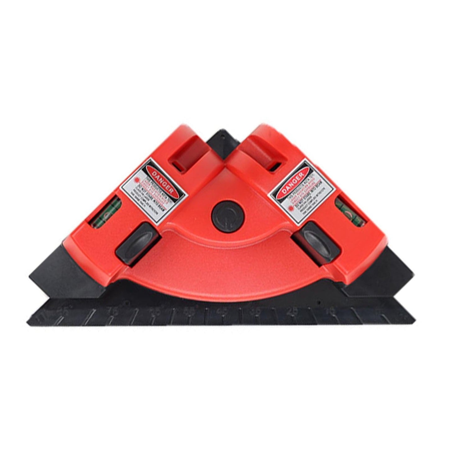 Red 90 Degree Laser Square Level Tool - Right Angle Line Projector for Tiling & Flooring Layout - Dual Bubble Alignment Aid for DIY Renovation (190mm).