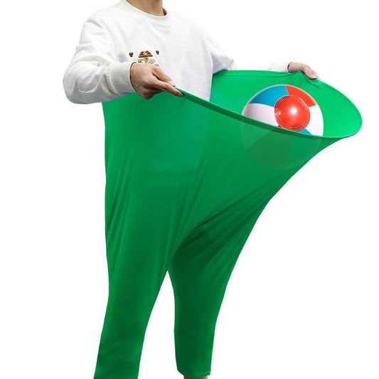 Green Granny Pants Yard Game for Kids - Durable Outdoor Tossing Activity with Ball and Pump - 60x80cm Fun Backyard Game for Australian Family BBQs.