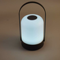 Black Portable LED Table Lamp Rechargeable Touch Dimmable Lantern 3 Colour Modes Night Light for Bedroom Camping Outdoor Dining 20cm.