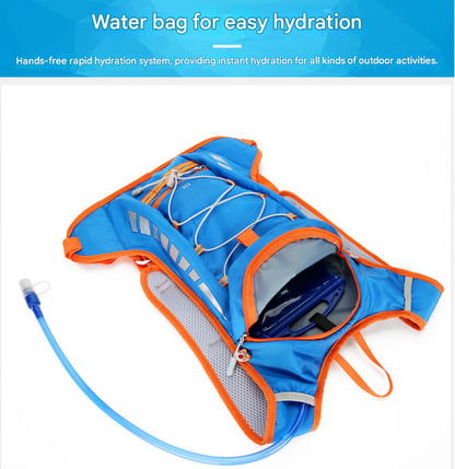 Green Lightweight Outdoor Sports Backpack Breathable Hiking Daypack Compact Running Cycling Bag with Bungee Storage 45cm for Travel
