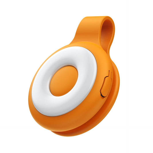 Orange Mini Magnetic Selfie Light Clip-On LED Phone Fill Light Rechargeable 500mAh 5 Lighting Modes Portable Video Light for Vlogging & Zoom Calls.