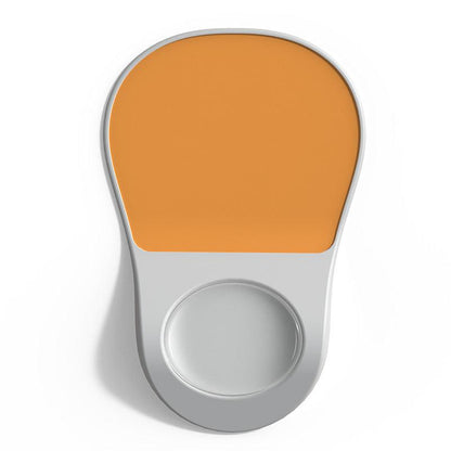 Orange Ergonomic Mouse Pad with Wrist Rest Support Soft Silicone Concave Groove Design 32.5cm Non-Slip Mat for Home Office & Gaming.