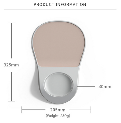 Orange Ergonomic Mouse Pad with Wrist Rest Support Soft Silicone Concave Groove Design 32.5cm Non-Slip Mat for Home Office & Gaming.