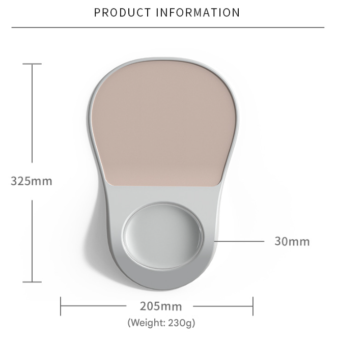 Milk Tea Color Ergonomic Mouse Pad with Wrist Rest Support Soft Silicone Concave Groove Design 32.5cm Non-Slip Mat for Home Office & Gaming.