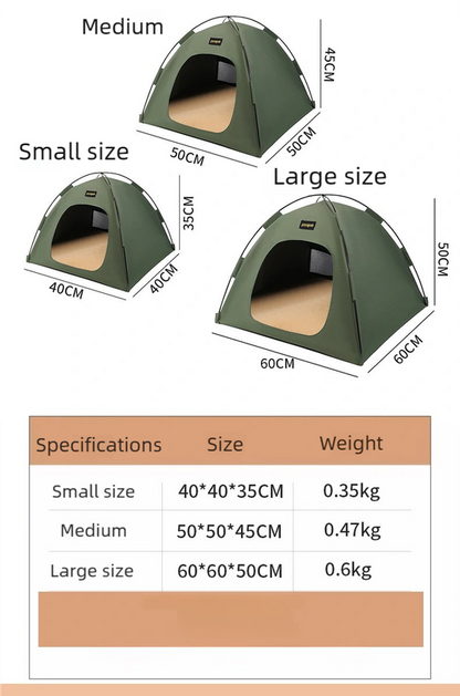 Small Size Pet Tent for Cats & Dogs(Blue) - Portable Comfort Shelter with Soft Cushion