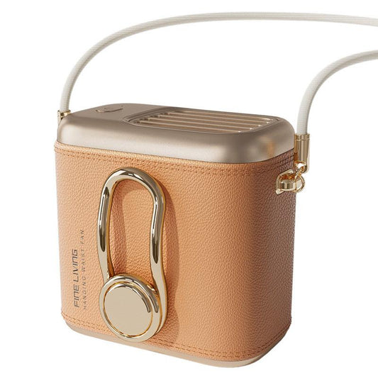Orange Portable Fan for Outdoor, Waist Clip, and Desktop Cooling.