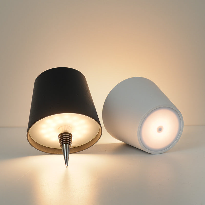 Cream-Coffee Cordless Tri-Color Wine Bottle LED Lamp