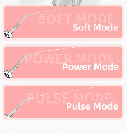 Pink Cordless Water Flosser, USB Rechargeable with 4 Tips