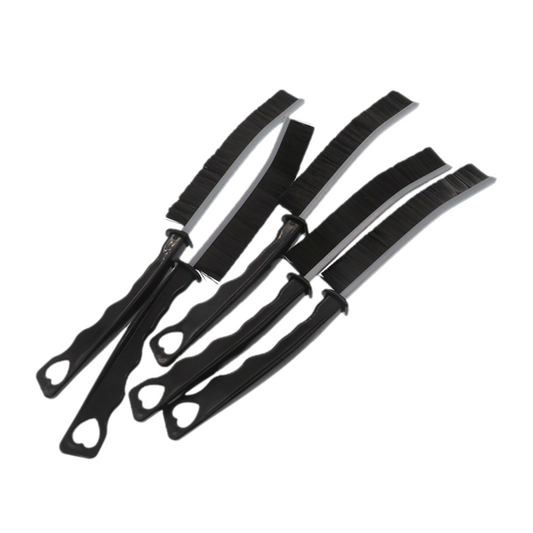 5-Pack Black Hard Bristle Crevice Brush (225 * 16mm) â Multifunctional Gap Cleaner, for Bathroom Household Kitchen Tiles Window Crevice Cleaning.