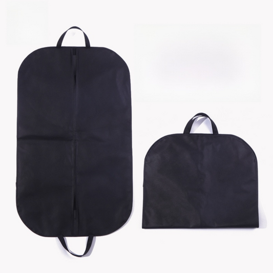 2-Pack Travel Long Dress Garment Carrier Bag Suit Bags(60×100CM) -  Non-Woven Dust Cover, Foldable Hanging Clothes Storage Bag with Reinforced Handle