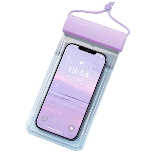 3-PCS Purple IPX8 Waterproof Phone Pouch(19Ã11 CM) - Universal Touch Screen & Underwater Photo Case for Swimming, Snorkeling, and Beach.