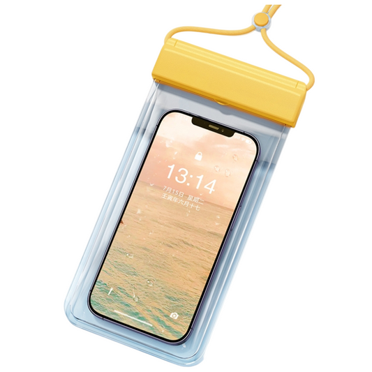 3-PCS Yellow IPX8 Waterproof Phone Pouch(19Ã11 CM) - Universal Touch Screen & Underwater Photo Case for Swimming, Snorkeling, and Beach.