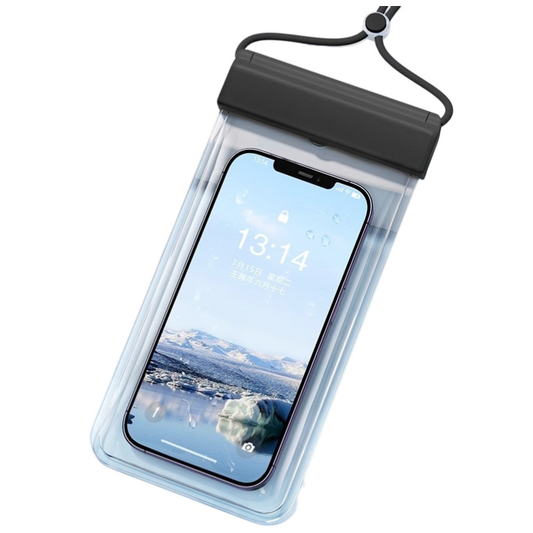 3-PCS Black IPX8 Waterproof Phone Pouch(19Ã11 CM) - Universal Touch Screen & Underwater Photo Case for Swimming, Snorkeling, and Beach.