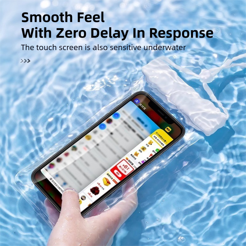 3-PCS Blue IPX8 Waterproof Phone Pouch(19Ã11 CM) - Universal Touch Screen & Underwater Photo Case for Swimming, Snorkeling, and Beach.