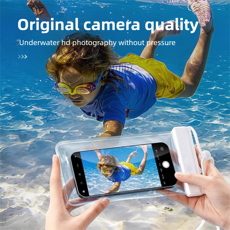 3-PCS Blue IPX8 Waterproof Phone Pouch(19Ã11 CM) - Universal Touch Screen & Underwater Photo Case for Swimming, Snorkeling, and Beach.