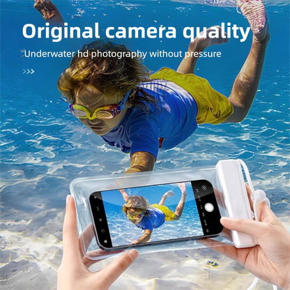 3-PCS Blue IPX8 Waterproof Phone Pouch(19Ã11 CM) - Universal Touch Screen & Underwater Photo Case for Swimming, Snorkeling, and Beach.