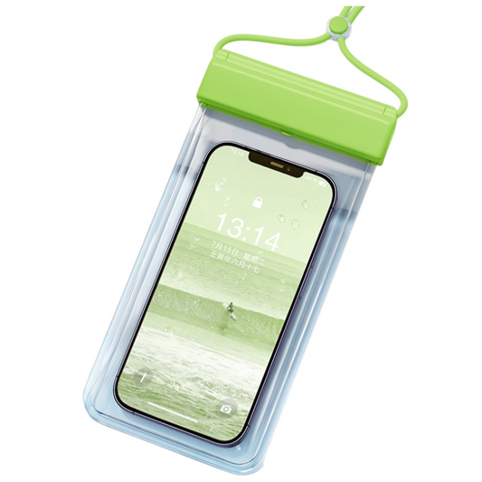 3-PCS Green IPX8 Waterproof Phone Pouch(19Ã11 CM) - Universal Touch Screen & Underwater Photo Case for Swimming, Snorkeling, and Beach.