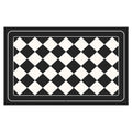 Black Checkered Design Loofah Texture Shower Mat (40x80cm) - Non-Slip PVC Bathroom Floor Mat, Quick-Draining, Anti-Mould & Massage Pad