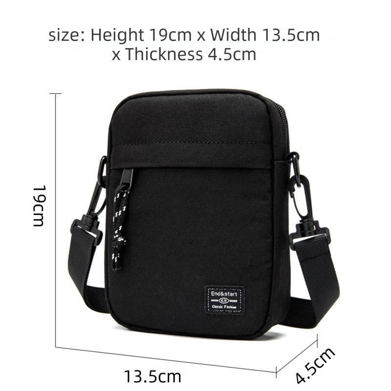 White camouflage Mini Streetwear Oxford Cloth Crossbody Bag - Ultra-Light (200g) Fashion Sling Pack, Fits 8-inch Tablet