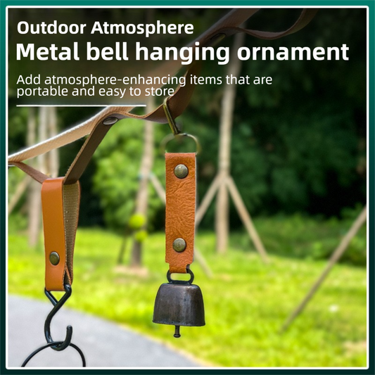 4-Pack Black Bear Bell & Anti-Lost PU Keyring Accessory(14 x 3.5 x 2.5CM) - Magnetic Silencing Design, Outdoor Safety Alarm for Hiking, Camping & Pet