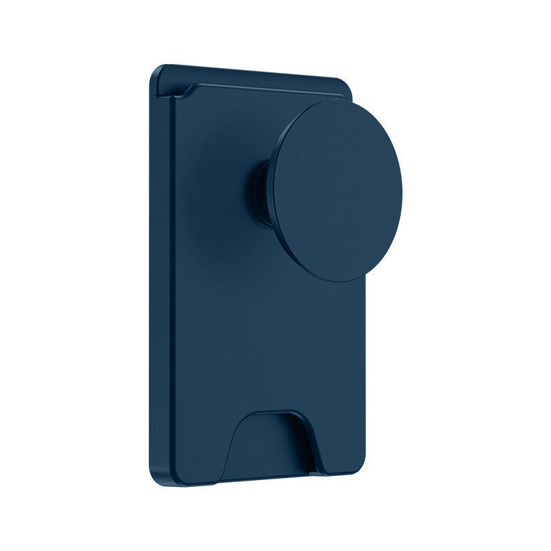 2-Pack 2-in-1 Dark Blue Magnetic Card Wallet Integrated Pop Airbag Stand(9.5x6x0.8 CM) - Including Magnetic Ring, for MagSafe Compatible iPhone 14/13/12 Series & Standard Phone Cases.