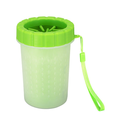 Pink Large Size Quick & Easy-Clean Dog Paw Cleaner Cup - PP+TPR Material, Gentle Pet Grooming Tool