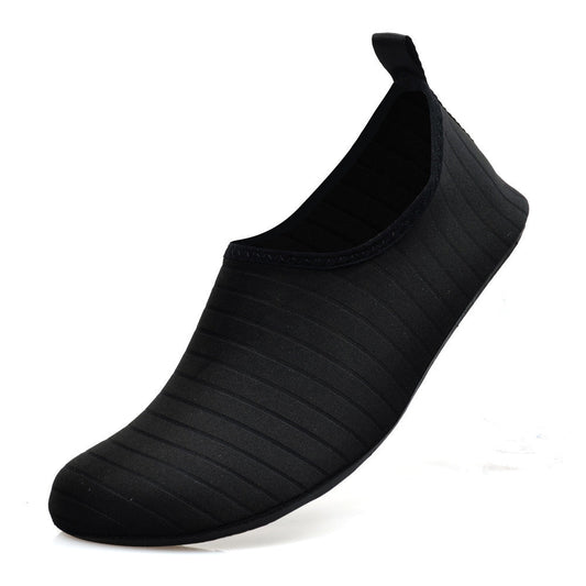#40/41 Black Quick-Dry Aqua Beach Water Shoes for Men and Women - Slip-On Lightweight Breathable Barefoot Swim Socks