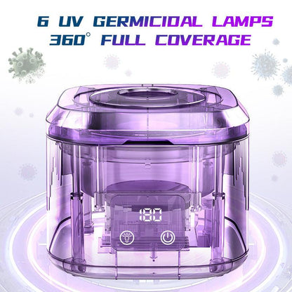 Muti-Functional Portable UV-C Ultrasonic Cleaner (49KHz) - 3 Time Modes for Deep cleaning and Sterilization, 340ml Stainless Steel Tank.