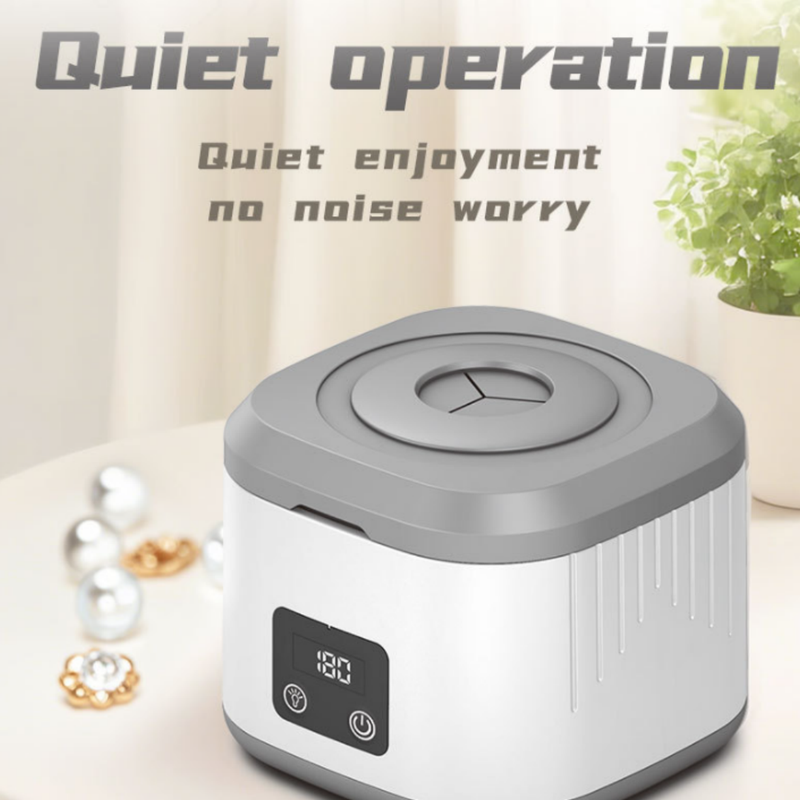Muti-Functional Portable UV-C Ultrasonic Cleaner (49KHz) - 3 Time Modes for Deep cleaning and Sterilization, 340ml Stainless Steel Tank.