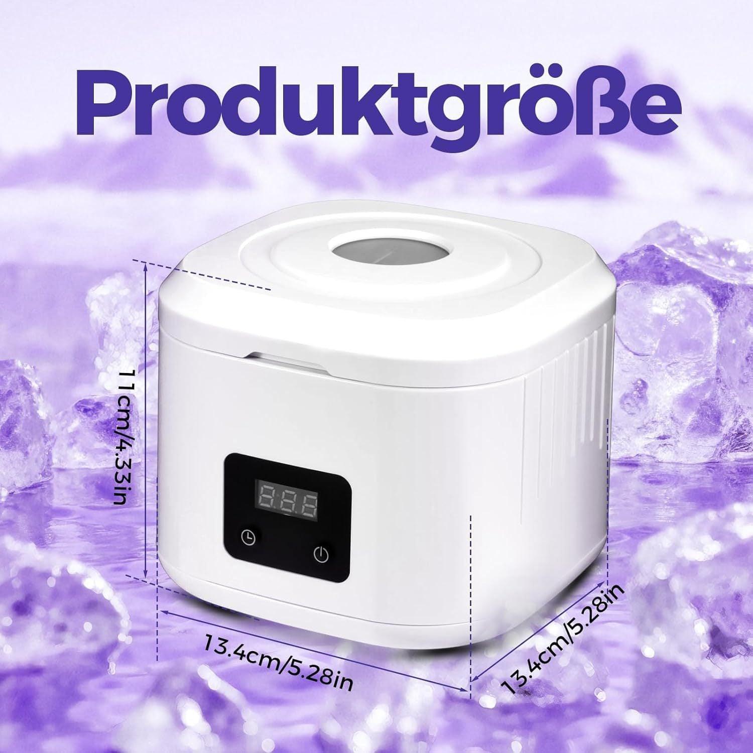 Muti-Functional Portable UV-C Ultrasonic Cleaner (49KHz) - 3 Time Modes for Deep cleaning and Sterilization, 340ml Stainless Steel Tank.