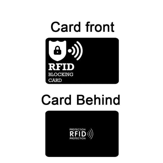 Black Style RFID & NFC Blocking Card Set (5 Pack) - Contactless NFC ID / Credit Card Protection, Anti-Skimming Shield for Wallet.