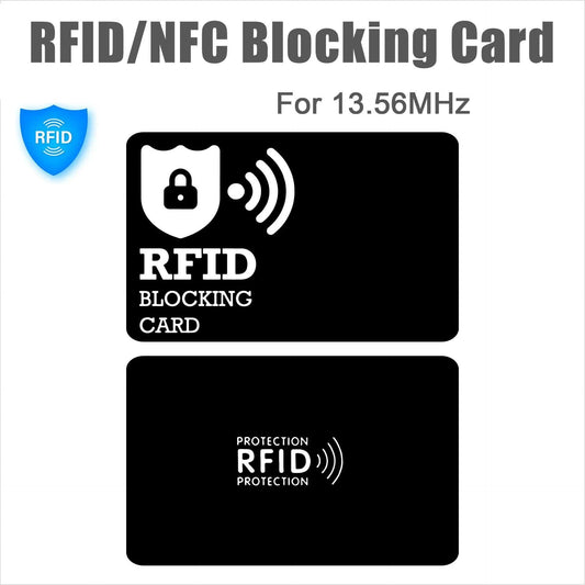 Black Style RFID & NFC Blocking Card Set (5 Pack) - Contactless NFC ID / Credit Card Protection, Anti-Skimming Shield for Wallet.
