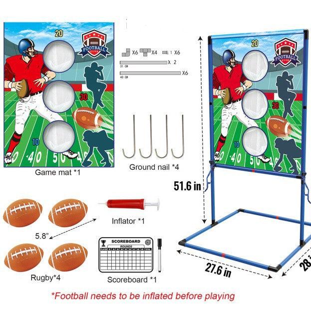 Outdoor/Indoor Portable Rugby Toss Game Set - Football Target Frame &  Rugby Toss Activity Toy, Durable & Easy Assembly Sports Equipment.