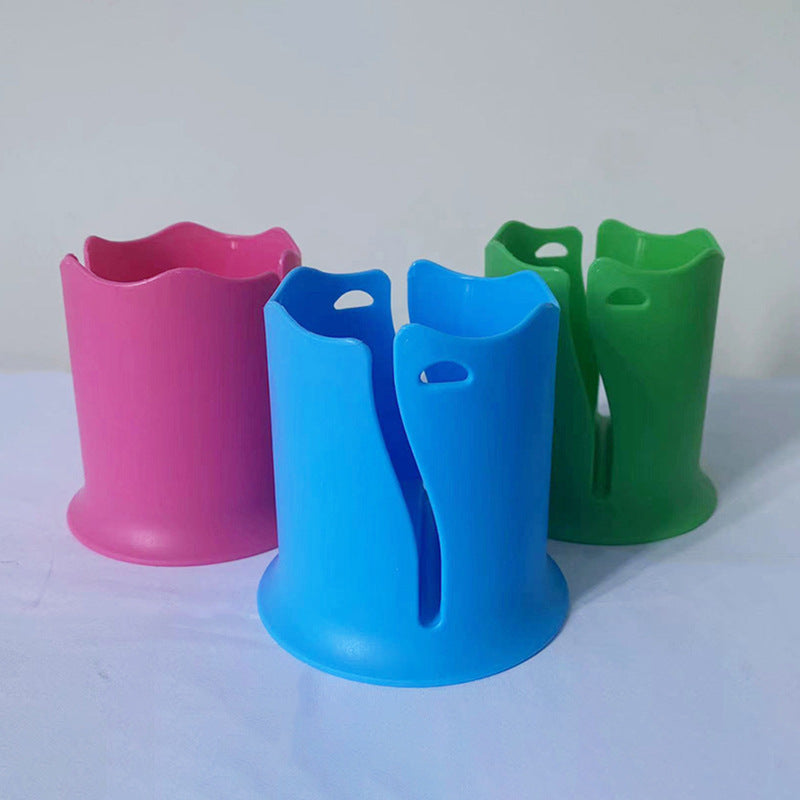 2-Pack Blue Outdoor Surfboard Water Bottle Holder - Portable PP & Silicone Drink Stabilizer for Water Sports.