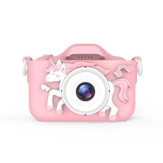 X2 Pink HD Dual Lens Kids Unicorn Digital Camera - Multi-Functions With 20MP Interpolation, Photo & Multiple Filters, 1080P Video and Game.