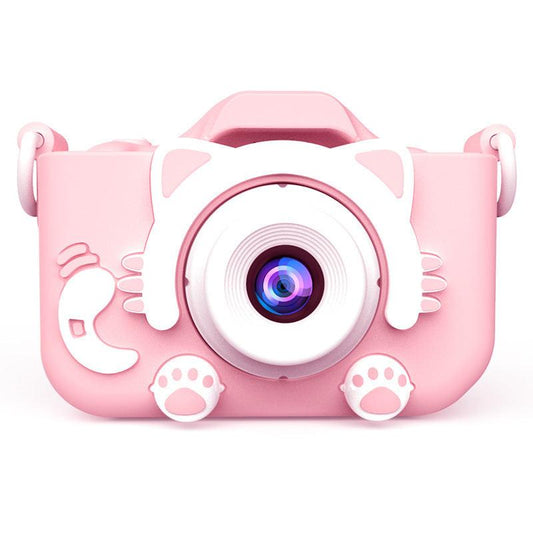 X2 Pink HD Dual Lens Kids Cat Digital Camera - Multi-Functions With 20MP Interpolation, Photo & Multiple Filters, 1080P Video and Game.