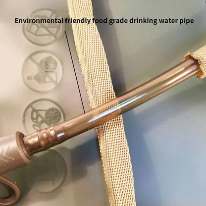 Outdoor Grey 2L Hydration Bladder for Running & Cycling - Eco-Friendly PEVA Material Water Reservoir Pack Insert with Bite Valve & 93CM Water Pipe