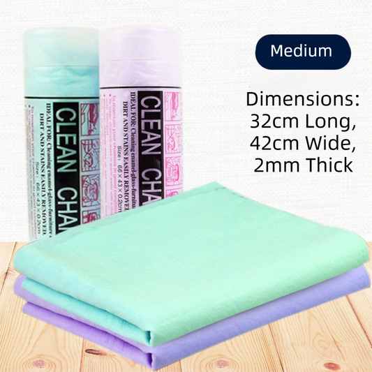 2-Pack Medium Size Super Absorbent Quick Drying Pet Towel with Storage Canister(32 x 42CM) - NonHair-Stick PVA Bath Towel for Dogs & Cats, Random Color