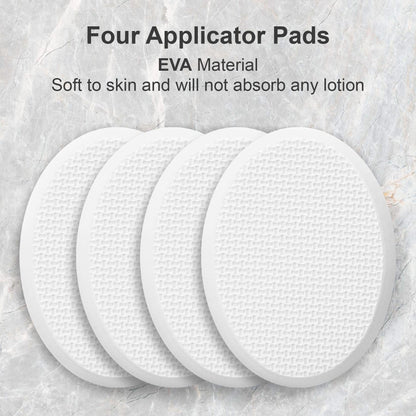 Long Handle Bath Gentle Body Scrubber Set - Non-Slip Grip Back Brush with 4 EVA Exfoliating Sponge Heads