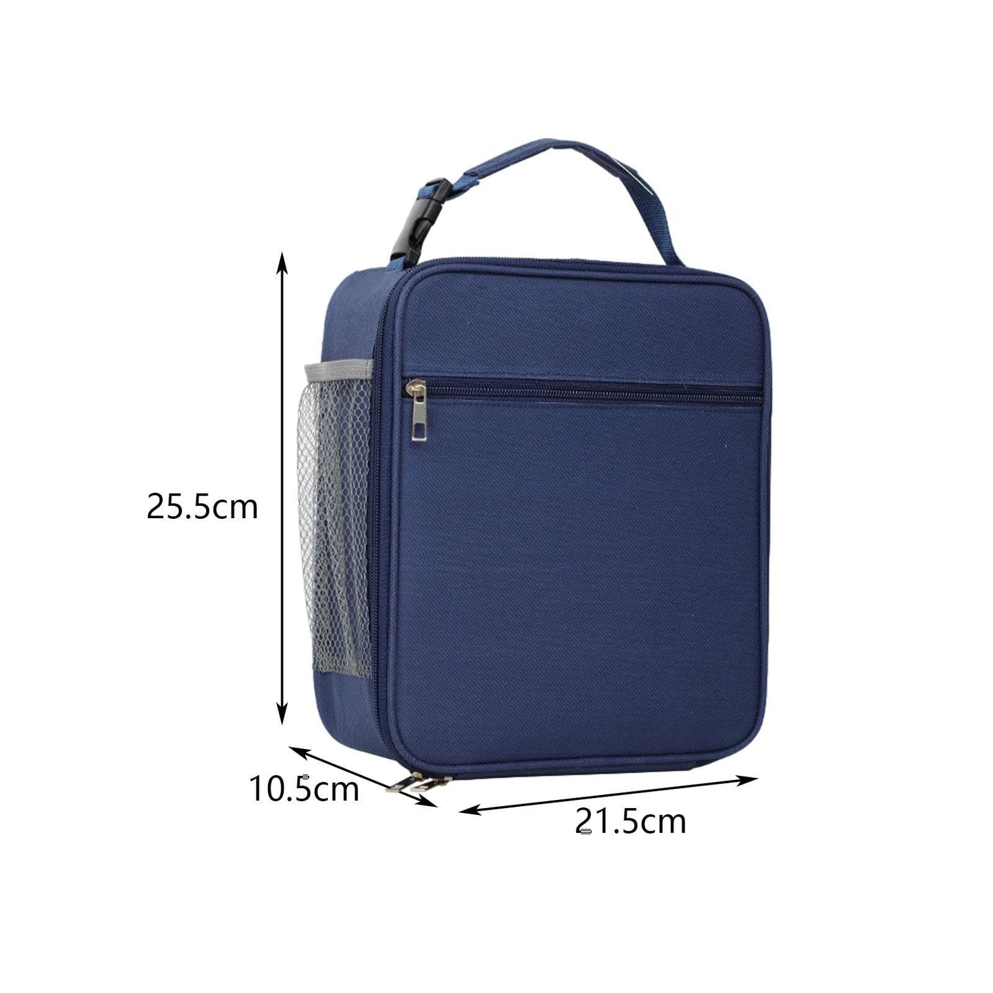 Dark grey Insulated Lunch Bag with Shoulder Strap - Portable & Large Capacity Thermal Bento Tote