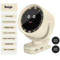 White Portable Stroller Fan with LED Display - Bladeless Safety Clip-On Fan for Baby & Desk (4000mAh, 360 degree Rotation).