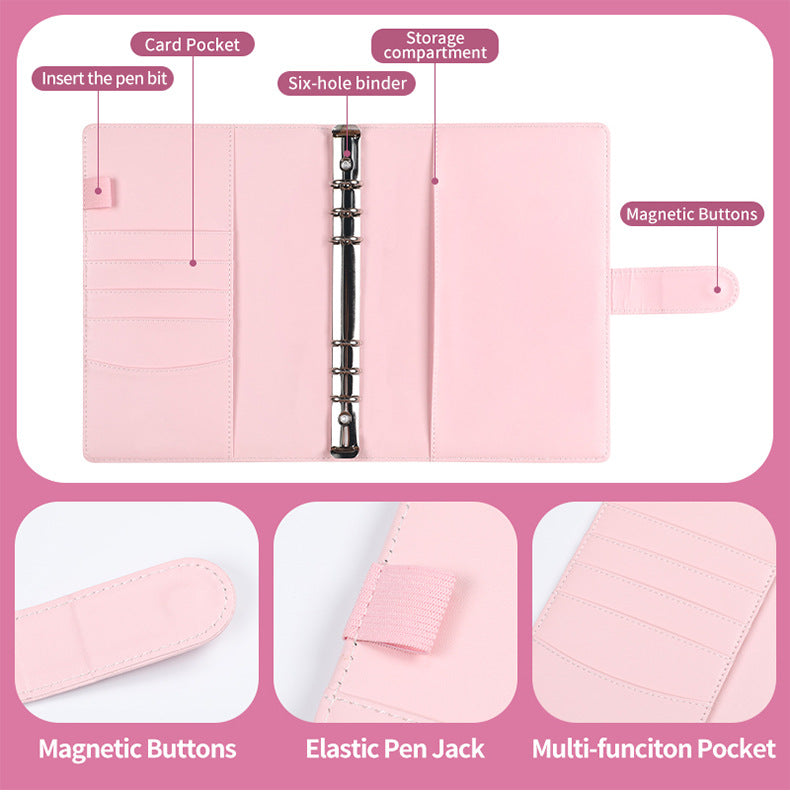 Blue 100 Envelope Savings Challenge Binder - A5 Budget Planner & Money Organizer with Zipper Pockets - Perfect for Couples & Families
