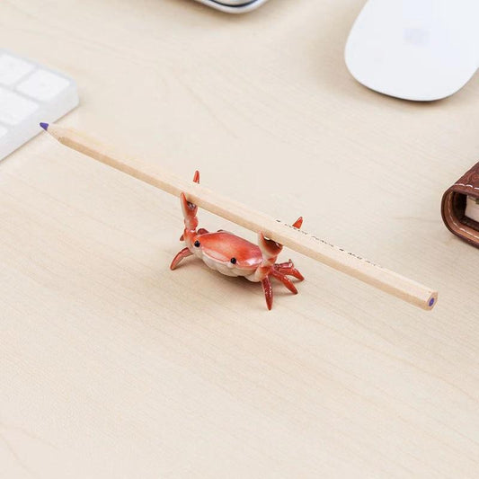 3-Pack Red Creative Crab Pen Holders - Cute Desk Organizer & Phone Stand - Novelty Office Decor & Gift Idea.