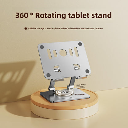 Green 360 degree Rotating Tablet & Phone Stand - Heavy-Duty Aluminum Adjustable Holder with Cooling for iPad, iPhone, and More.