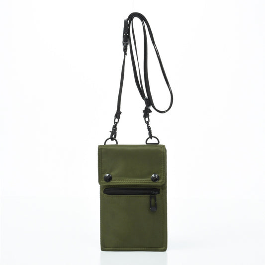 Green Men's & Women's Nylon Crossbody Phone Bag - Multi-purpose Splash-proof Shoulder Pouch for Travel & Daily Use