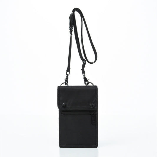 Black Men's & Women's Nylon Crossbody Phone Bag - Multi-purpose Splash-proof Shoulder Pouch for Travel & Daily Use