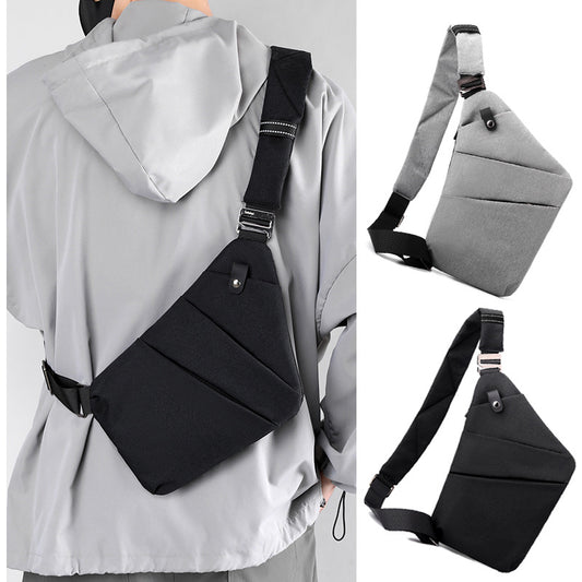 Green Anti-theft Crossbody Sling Bag for Men & Women - Slim, Lightweight Chest Shoulder Pack for Travel & Daily Commute