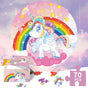 Unicorn puzzle Round Cardboard 70-Piece Jigsaw Puzzle - Educational Kids Puzzle Toy, Fun & Engaging.