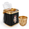 Black Kids Mini Electric Toy Washing Machine with Spin Dryer Basket - Pretend Play Appliance.